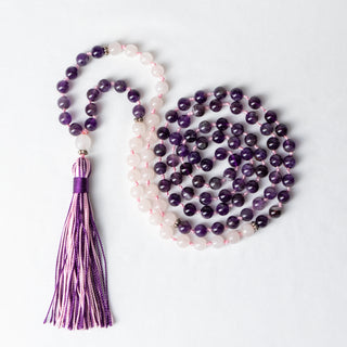 Pisces | Amethyst Rose Quartz Mala