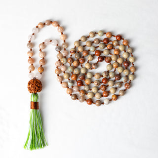 Leo | Sunstone Quartz  Jasper Mala